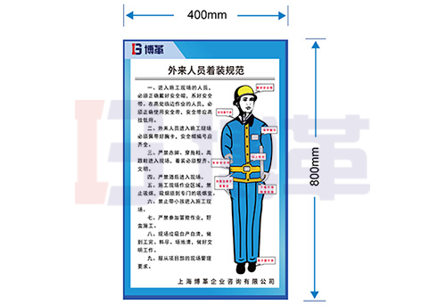 承包商、訪客著裝規(guī)范標識牌